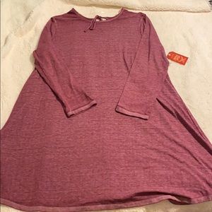 Light burgundy active long sleeve dress